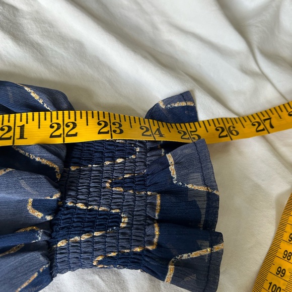 Anthropologie Moon River blue print maxi dress. Smocked bodice. Square neck M - Picture 10 of 14